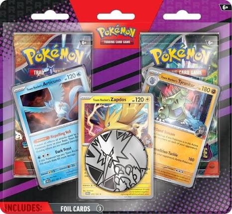 Pokemon: Team Rocket, Articuno, Zapdos,Tyranitar, Blister 2 Booster Pack