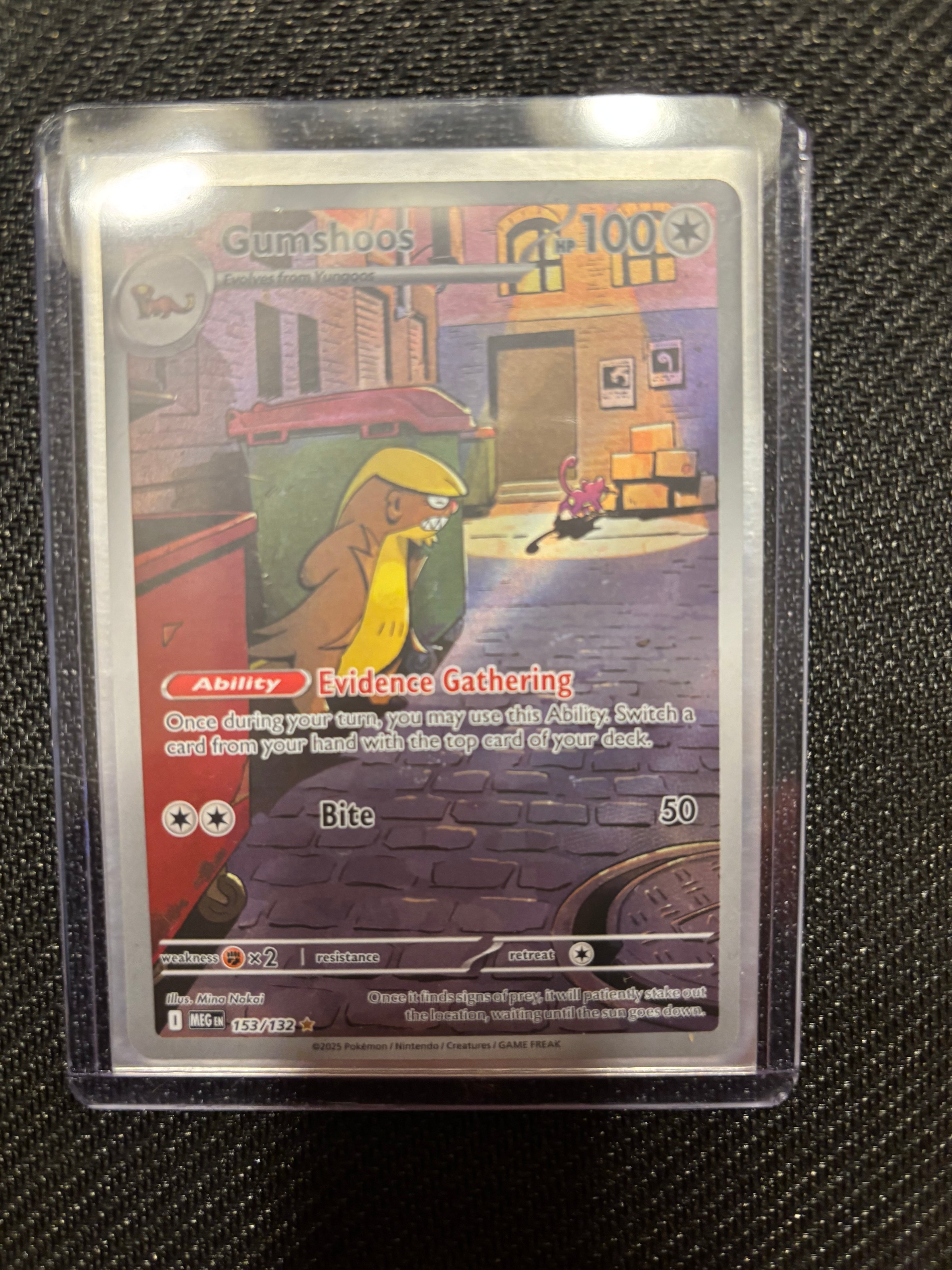 Gumshoos Pokemon Mega Evolution Illustration Rare 153/132 New