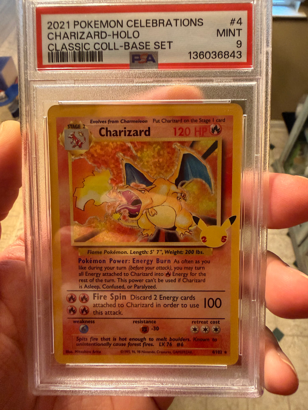 PSA 9 Charizard Holo Celebration