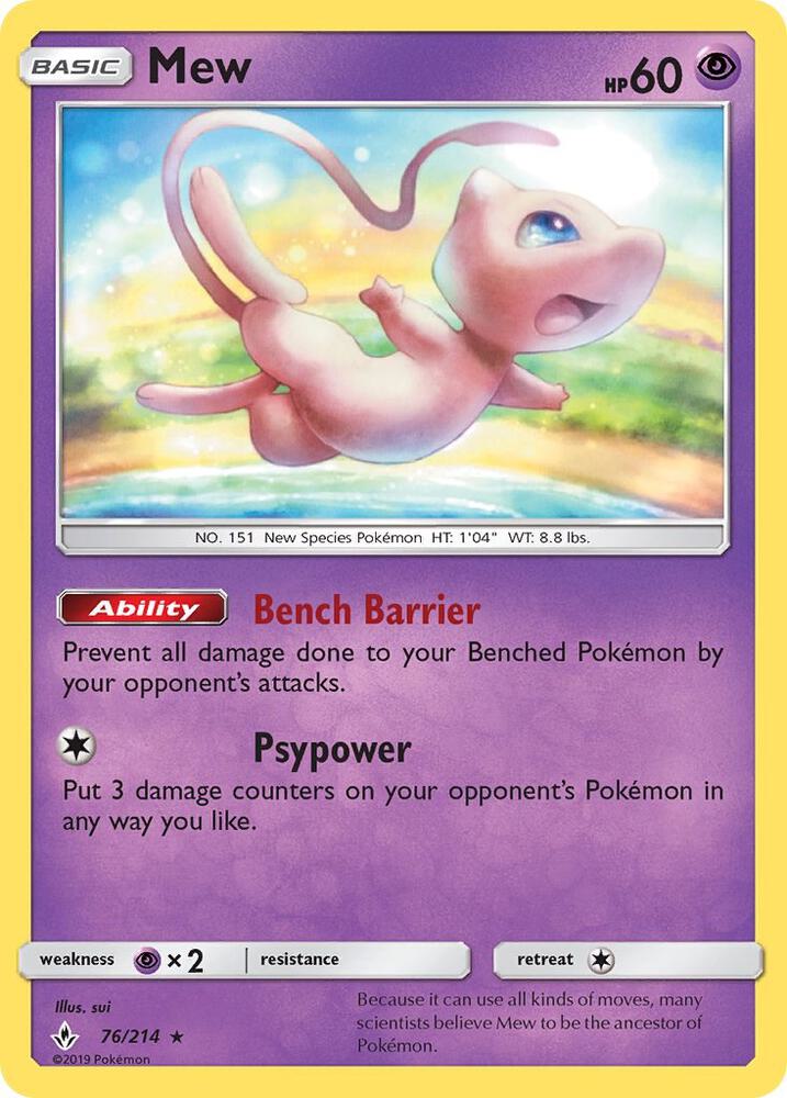 Mew - SM - Unbroken Bonds (SM10) (Holo)