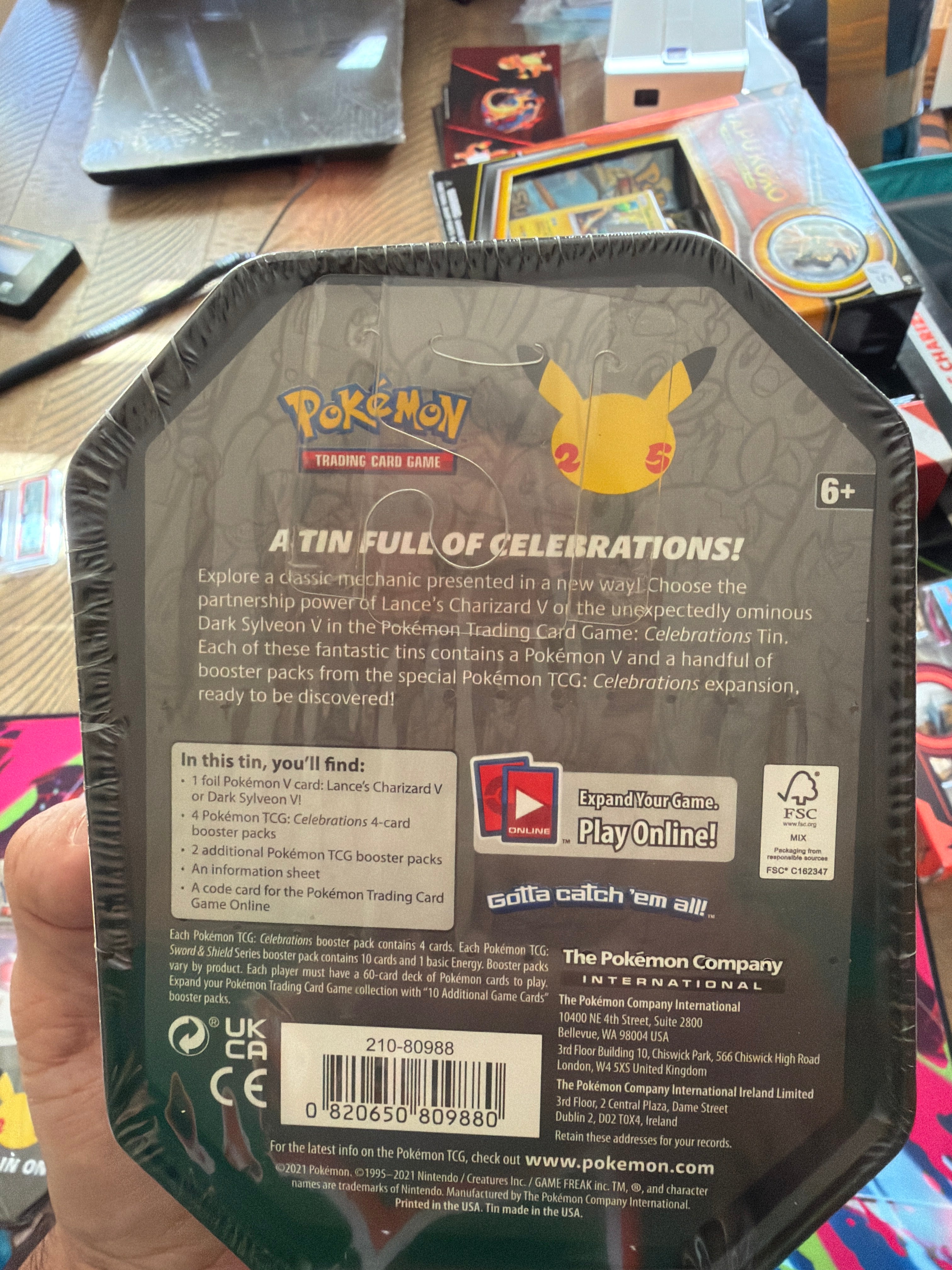 Pokemon Celebrations International Tin [Lance's Charizard V] - Celebrations (CLB
