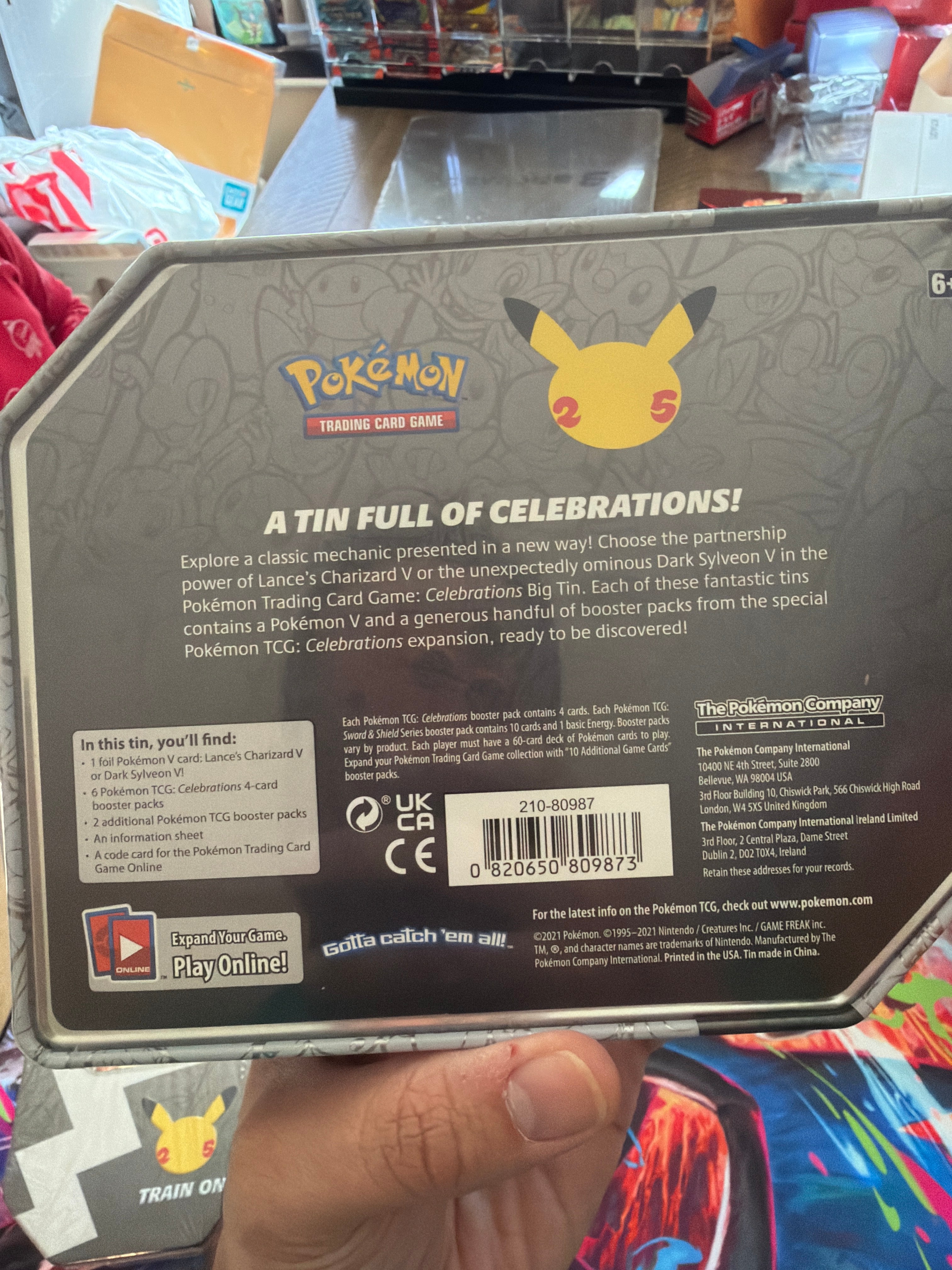 Pokemon Celebrations Tin [Lance's Charizard V] - Celebrations (CLB)