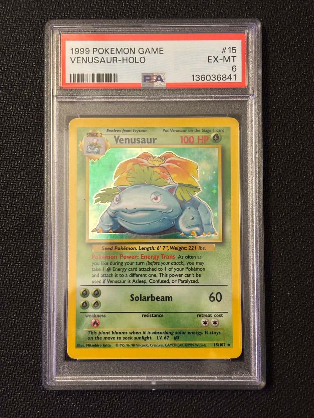 PSA 6 Base Set Venusaur