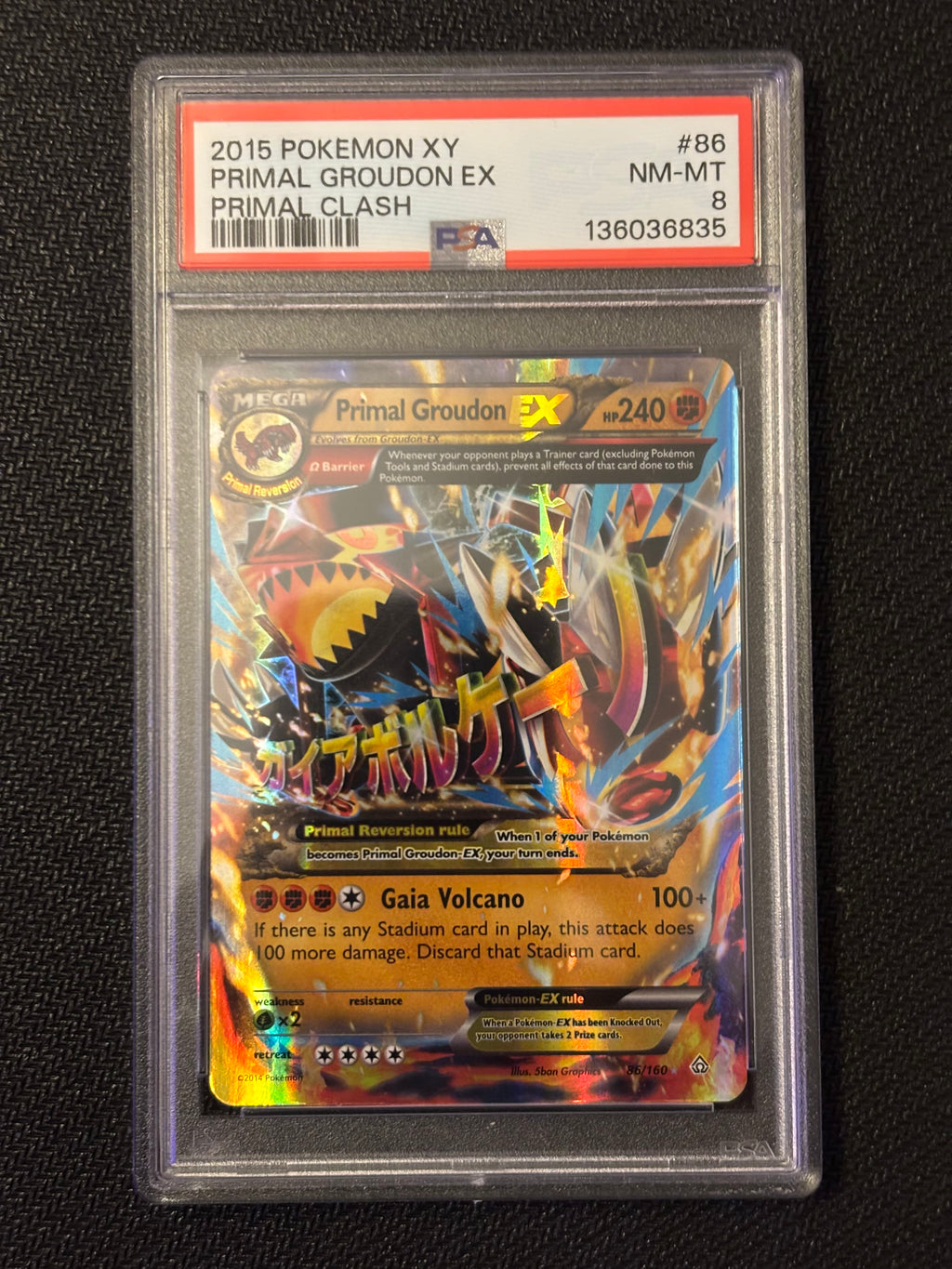 PSA 8 Primal Groudon (Primal Clash)