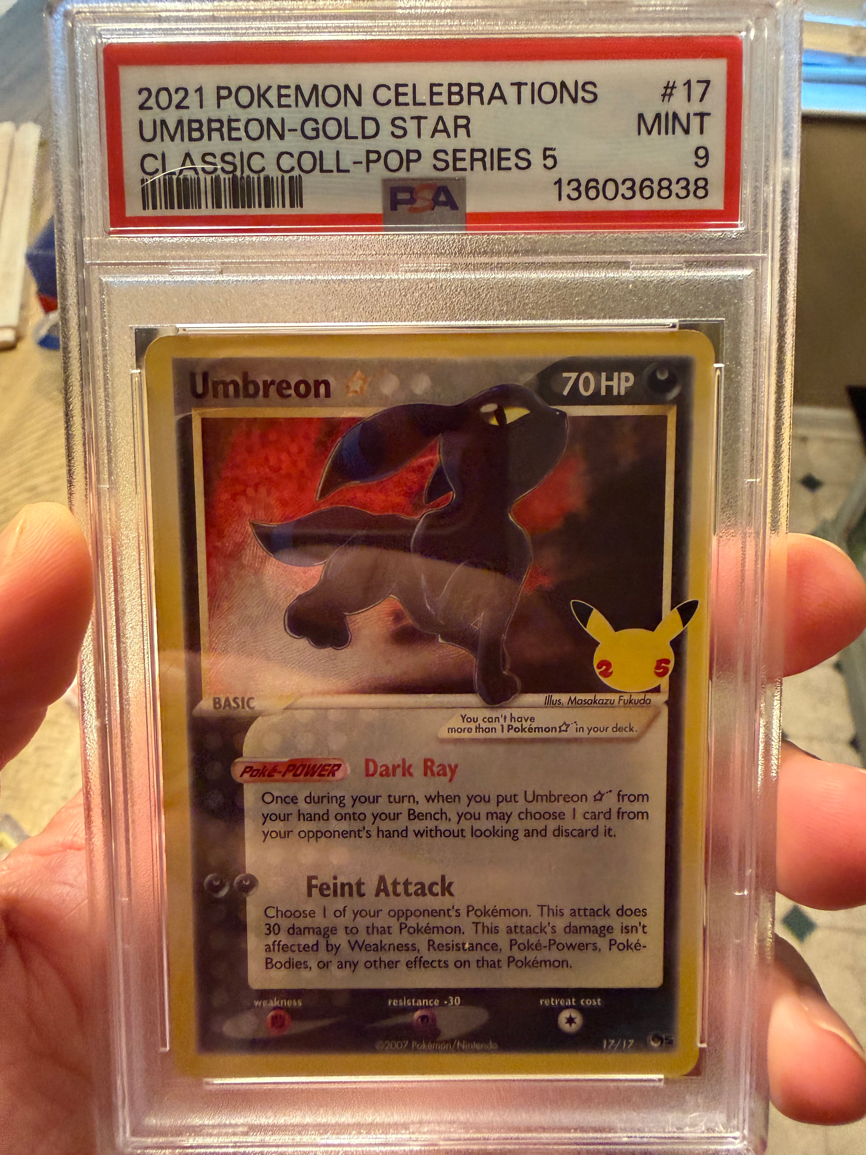 PSA 9 Umbreon Celebrations