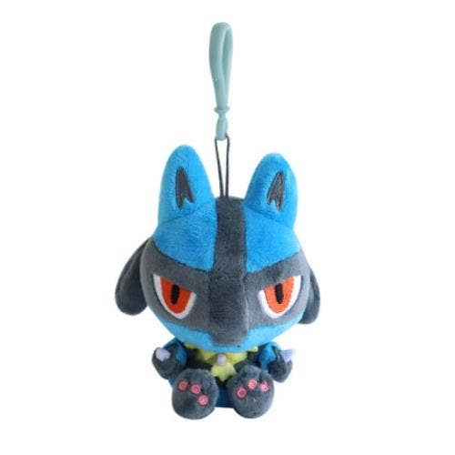 POKEMON CUTIE POP PLUSH BACKPACK KEYCHAIN - LUCARIO 11CM