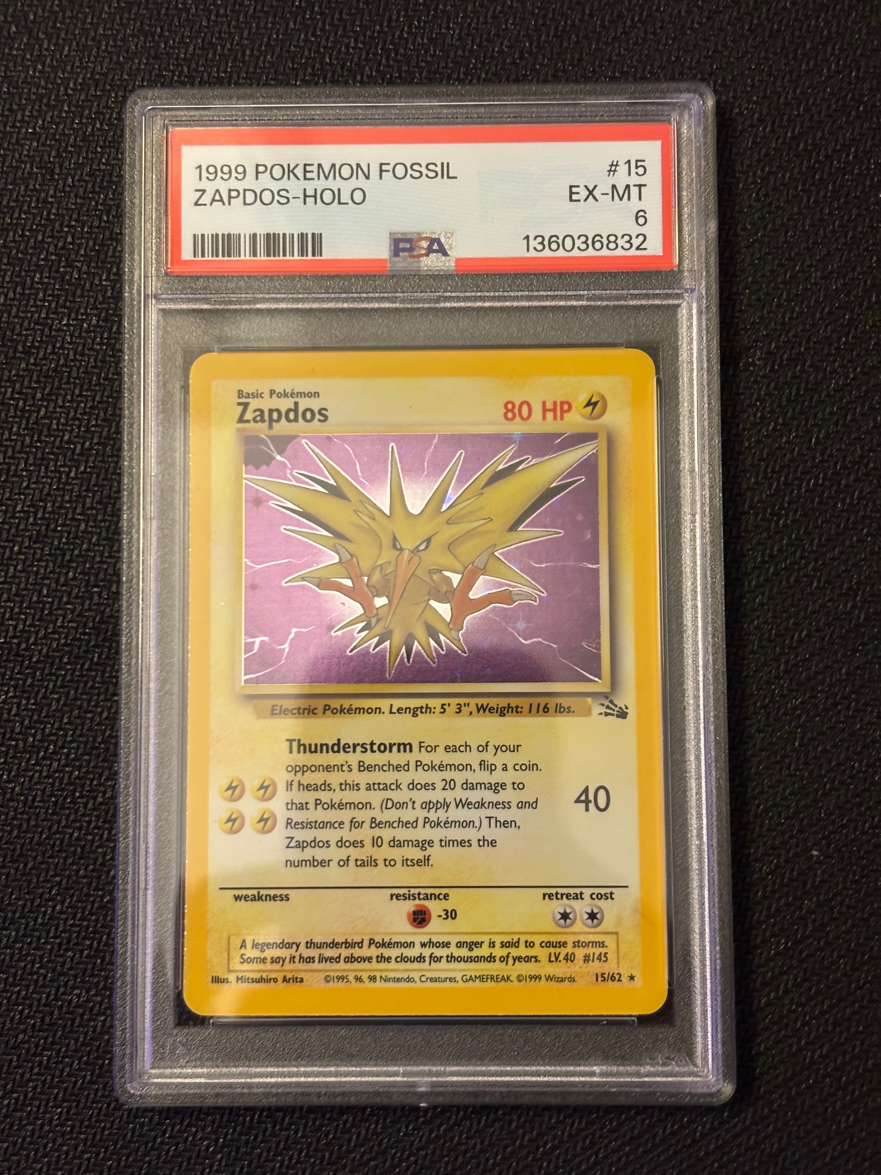 PSA 6 Zapdos Holo (Fossil)