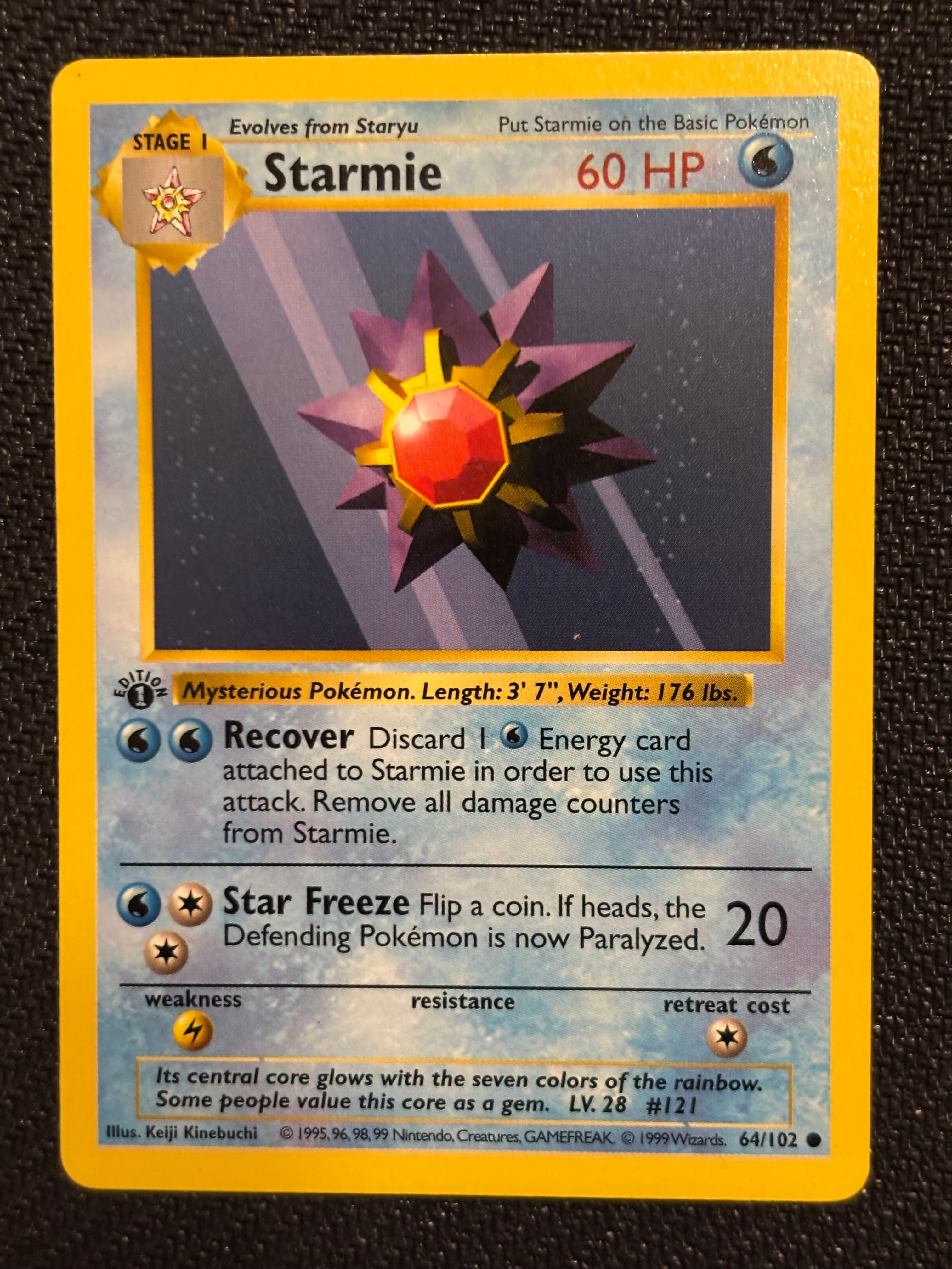 (LP)Starmie [1st Edition] #64 Pokemon Base Set (Shadowless)