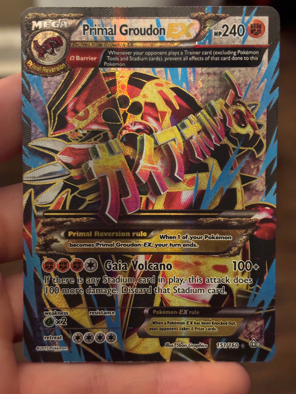 Primal Groudon EX (Omega - 151 Full Art) - XY - Primal Clash (PRC)
