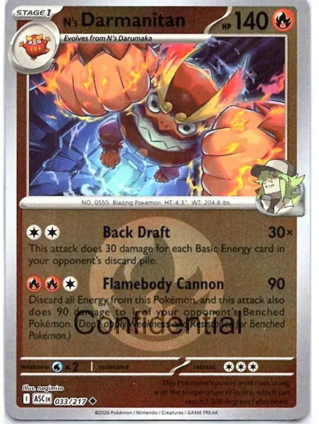 N's Darmanitan (Energy Symbol Pattern) - ME: Ascended Heroes (ASC)