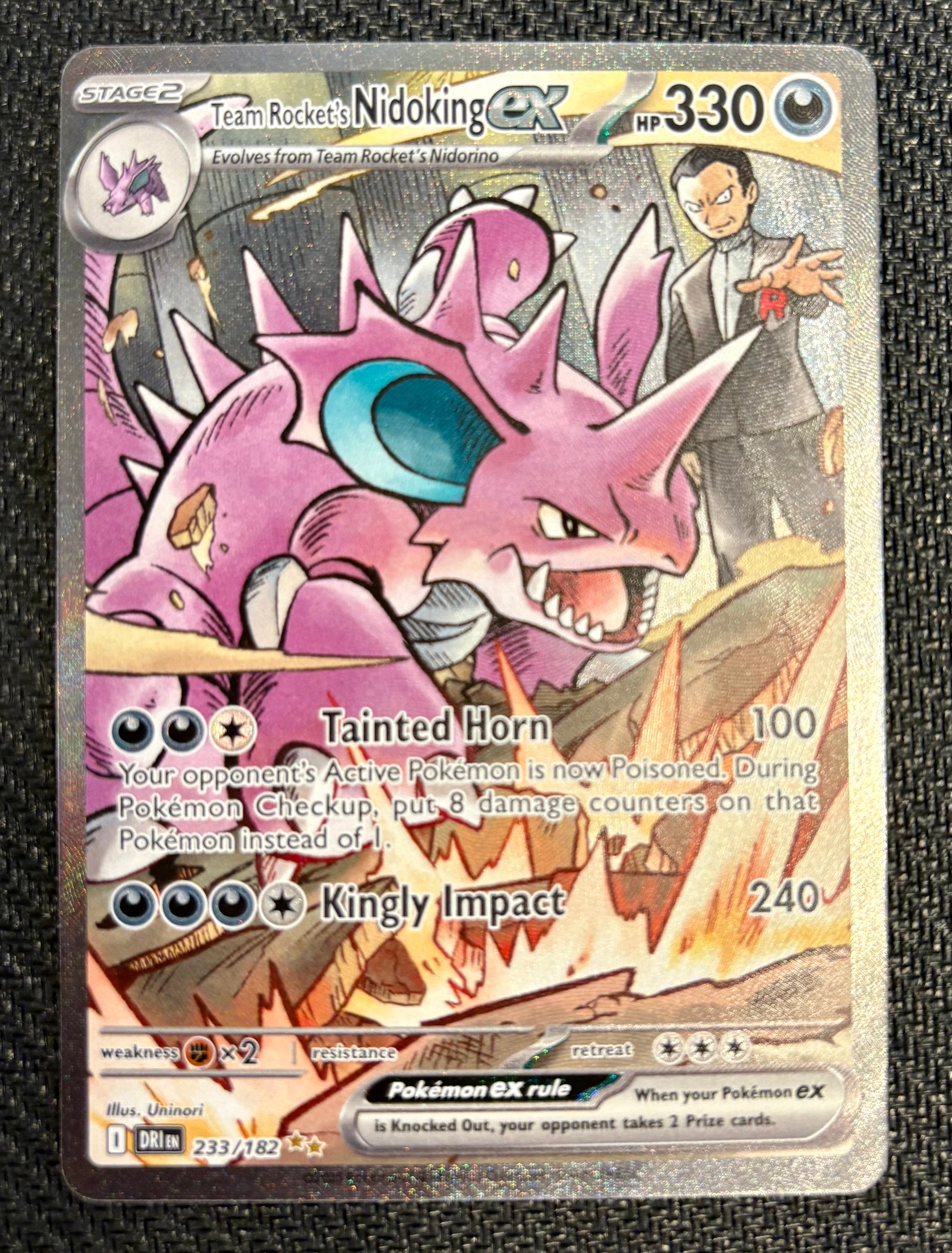 Team Rocket's Nidoking Ex #233 Pokemon Destined Rivals