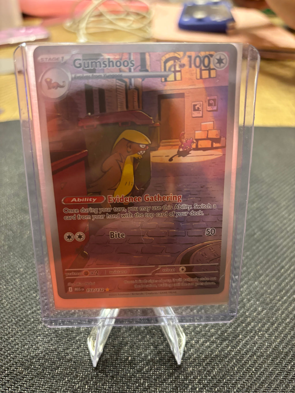 Gumshoos Pokemon Mega Evolution Illustration Rare 153/132 New