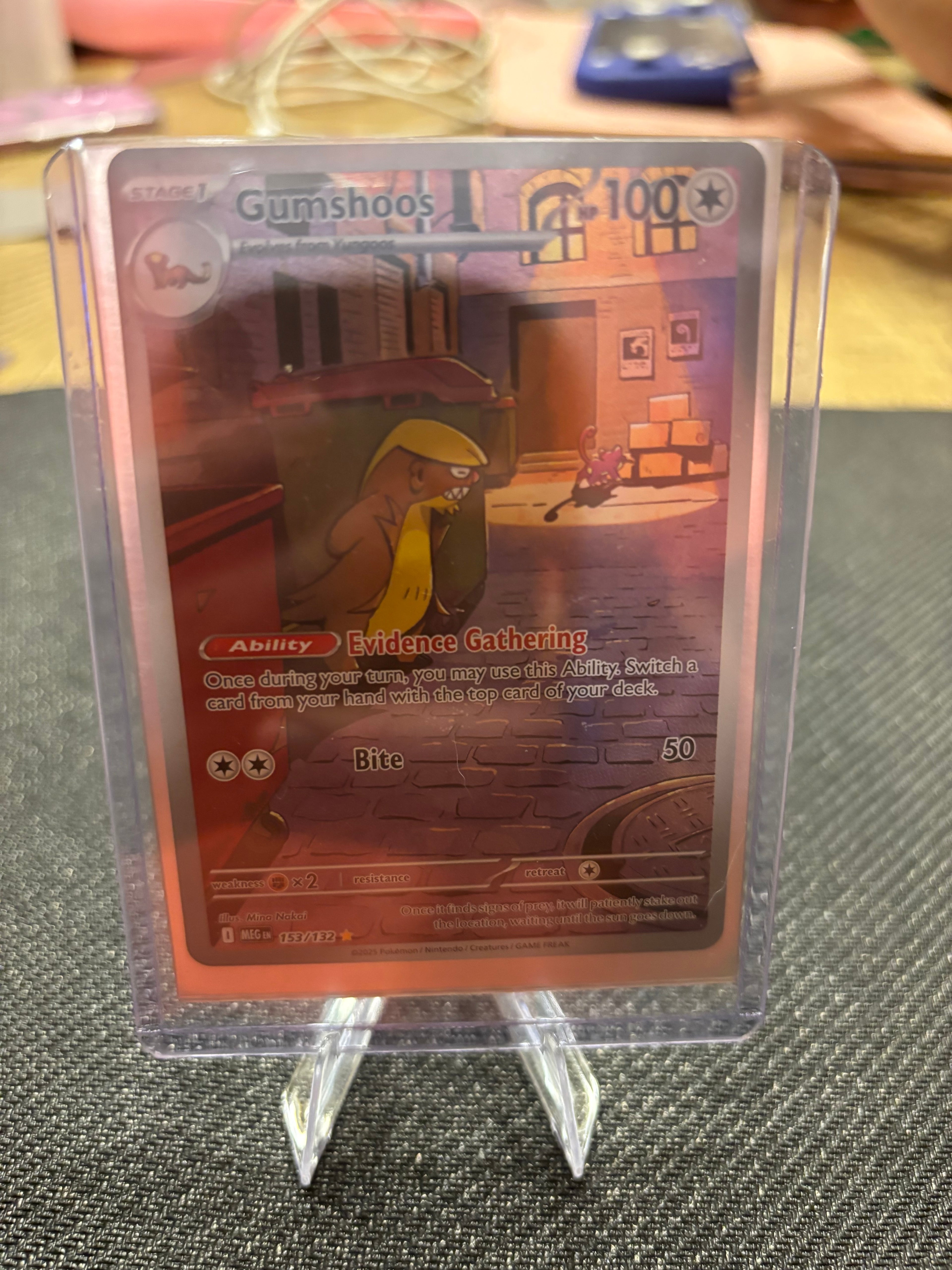 Gumshoos Pokemon Mega Evolution Illustration Rare 153/132 New